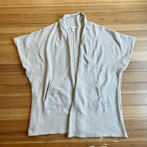 Eileen Fisher open front, side slit sweater. Size S/M.
